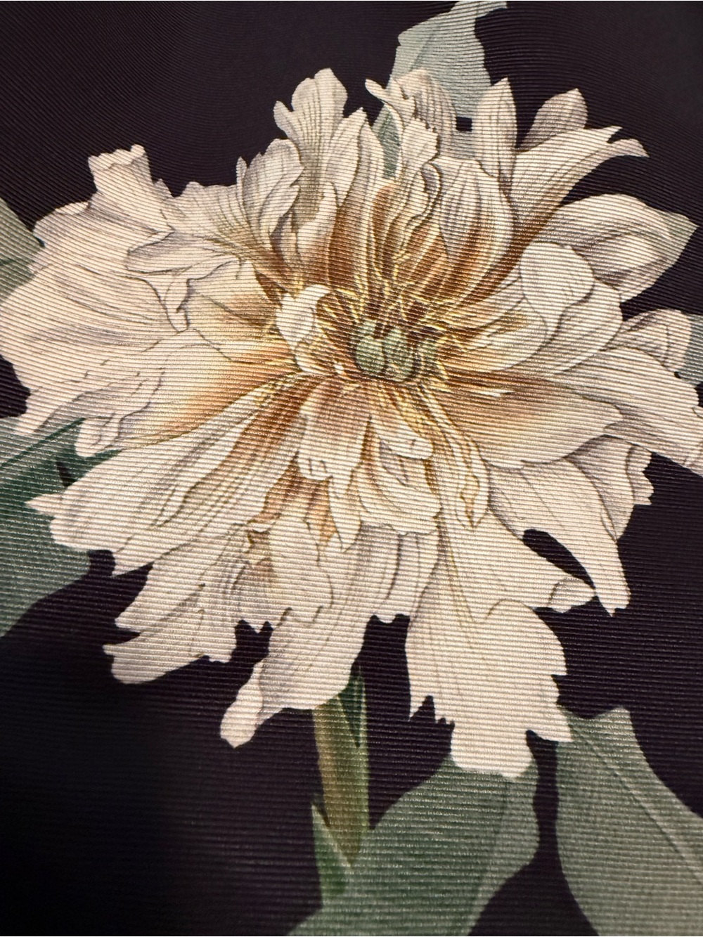Epee From Paris - French Black Floral Textured Satin Oversized Long Blazer/Coat - Picture 11 of 16